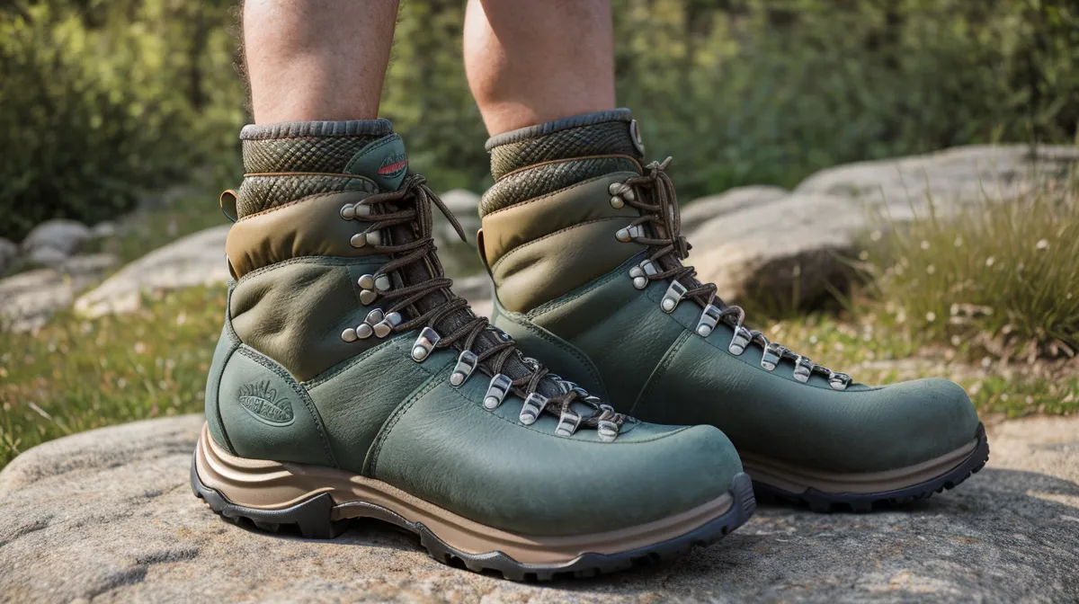 Knee brace and hiking boots on a rocky Colorado trail, gear for knee health and joint support after 50