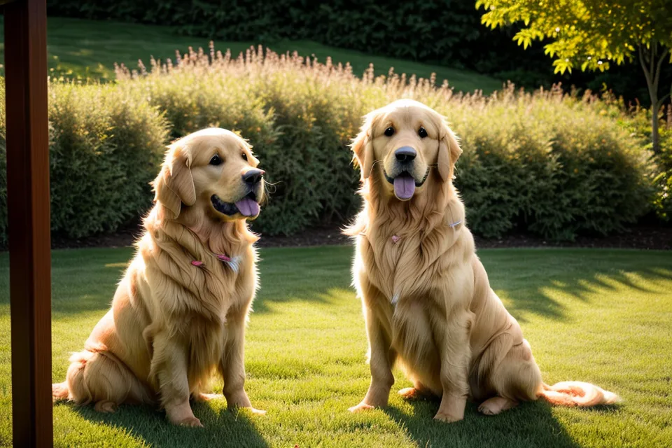 Golden retriever sitting on a finished backyard deck after a men's vitality supplement review project