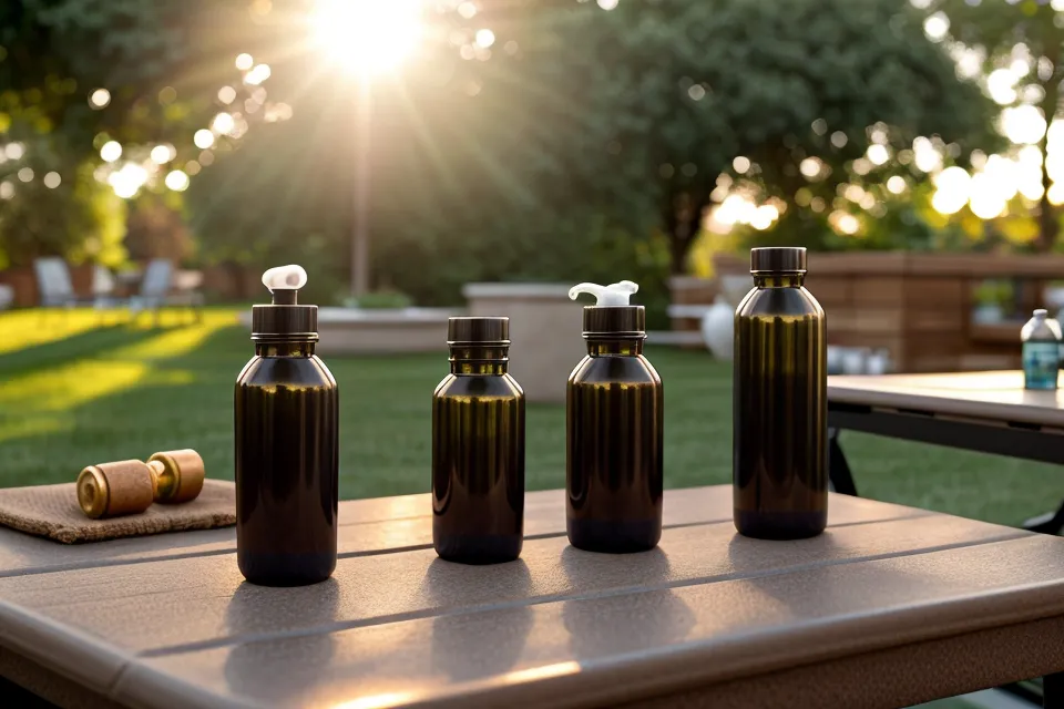 Protoflow prostate health supplement bottle beside a glass of water, used in a men's nighttime sleep hygiene routine