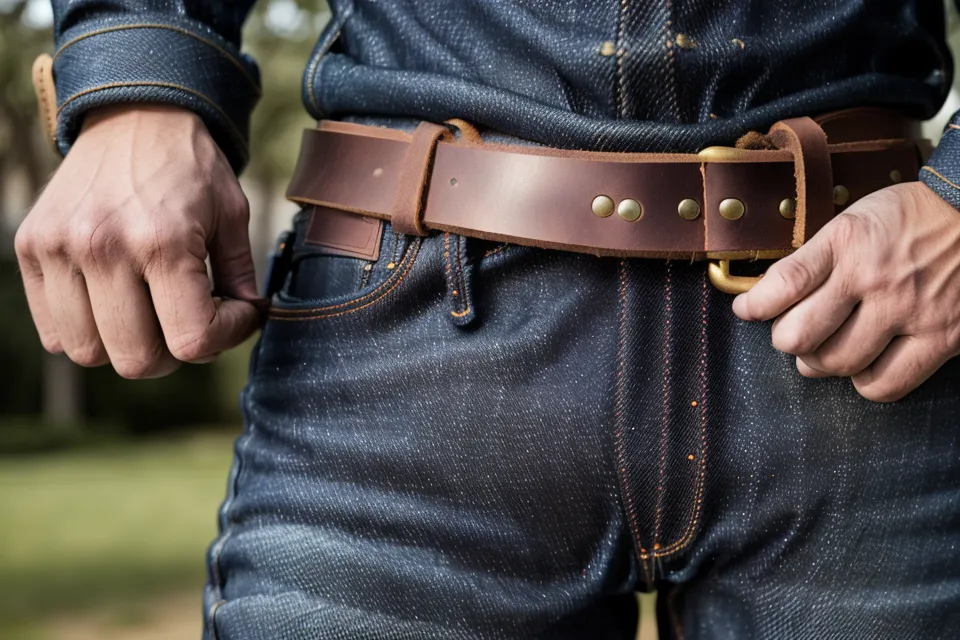 Close-up of a man over fifty adjusting his belt, showing the discomfort behind the case for lifestyle changes over supplements