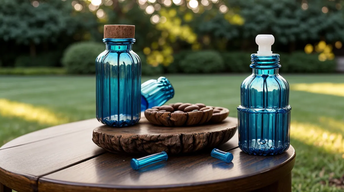 Prostadine liquid drops bottle on a counter, part of a prostate health and urinary support comparison for men over 50