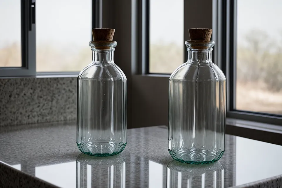 Protoflow supplement bottle on a bathroom counter, part of a prostate health and sleep quality routine