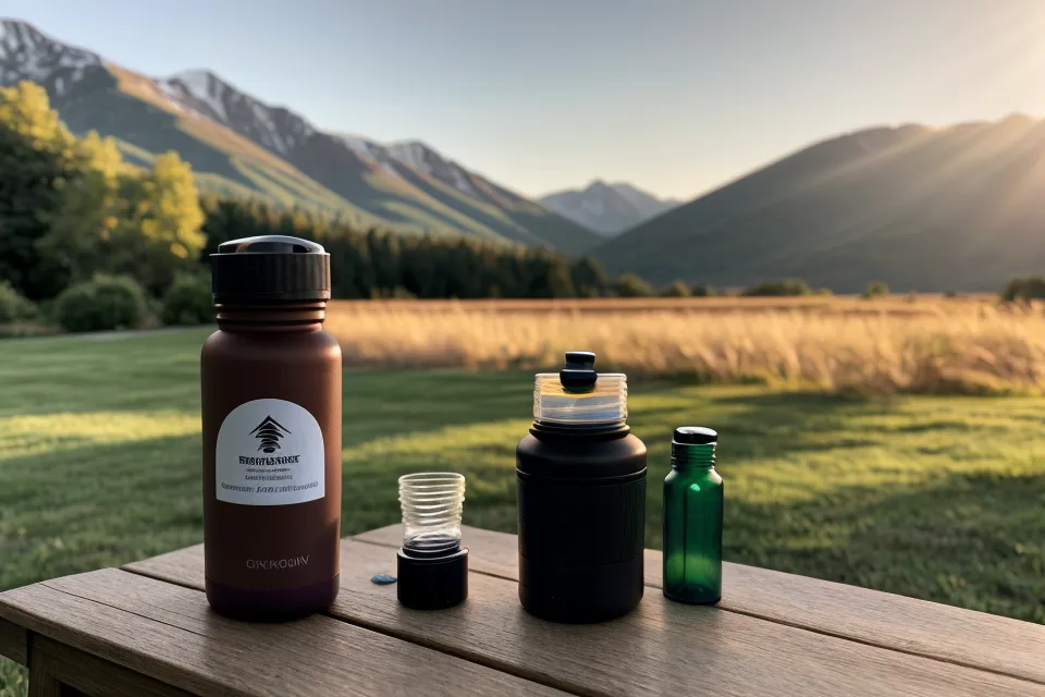 Man holding a supplement bottle with a mountain view, part of a high-altitude supplement review